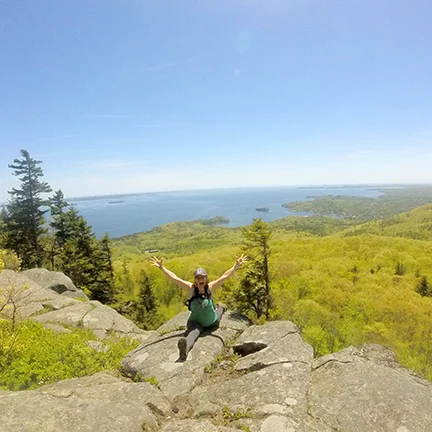 Rocking my land legs at Camden Hills State Park.