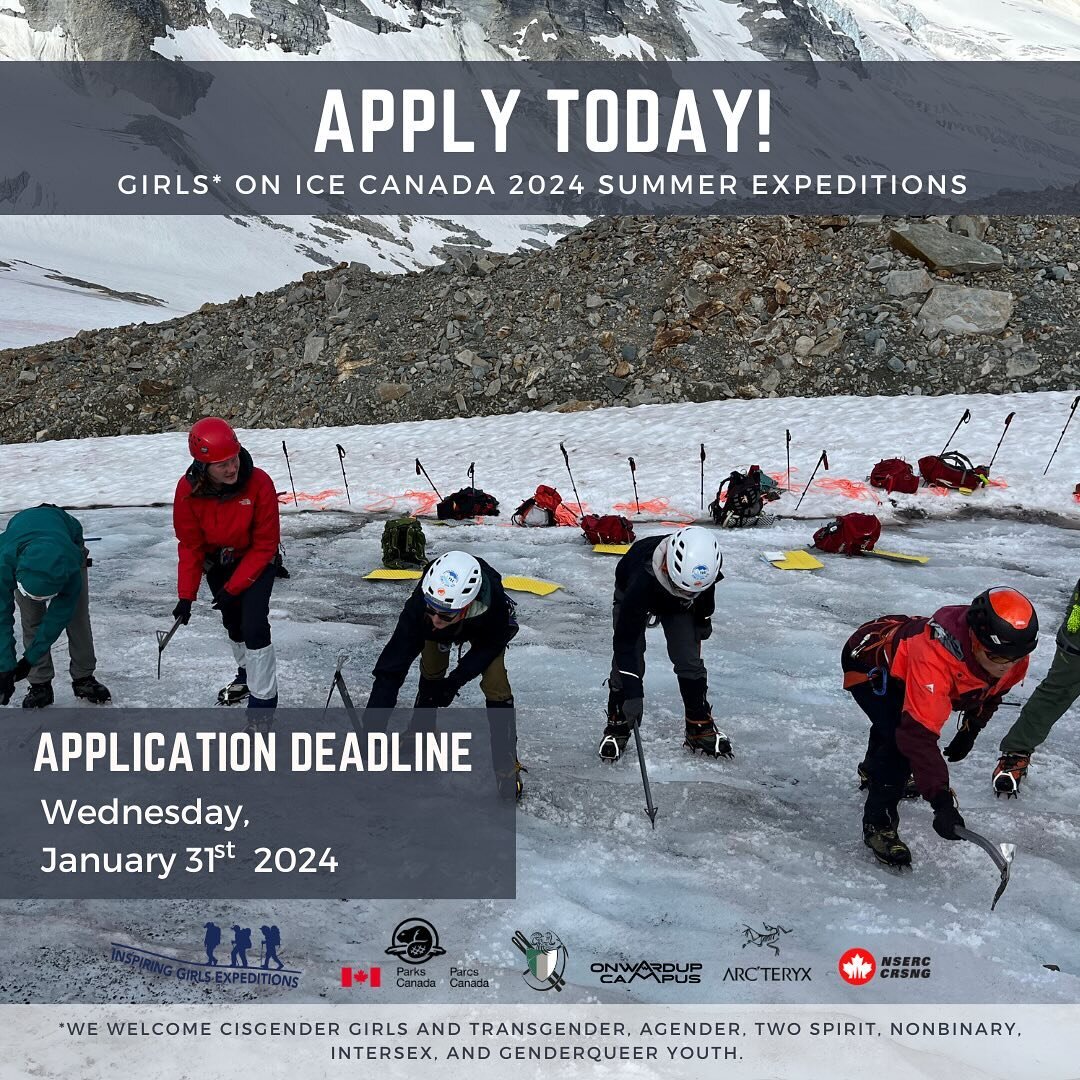 📣 PSSST... just a friendly reminder to submit your applications for the #GOIC summer 2024 expeditions by Wed, Jan. 31st 2024!

 📧 Please don&rsquo;t hesitate to send us a DM or email &lt;canada@inspiringgirls.org&gt; if you have any questions! 🤗

