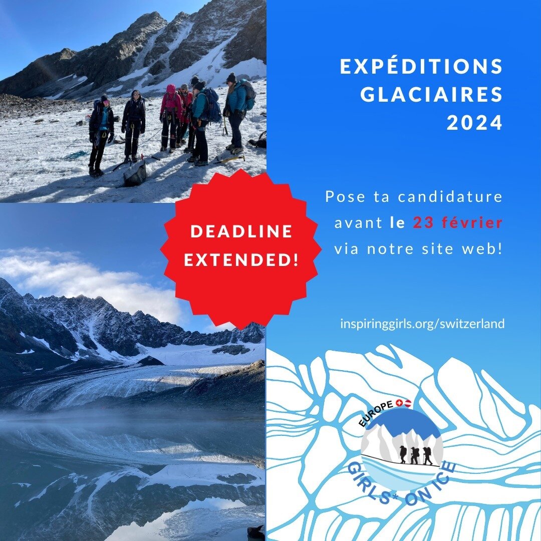 Apply now for our expeditions 2024 in Austria and Switzerland! The application deadline is extended so you can submit your application until the 23th february.

Bewirb dich jetzt f&uuml;r unsere Expeditionen 2024 in &Ouml;sterreich und der Schweiz! D