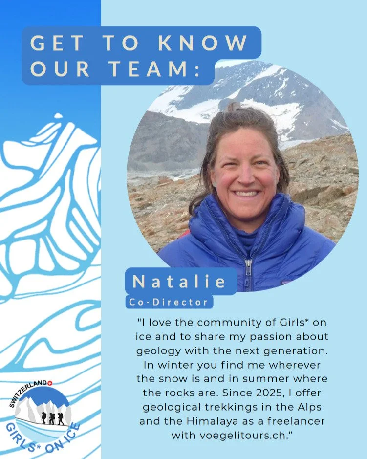 Get to know our Girls* on Ice Switzerland team!

Today with Natalie, our co-director, who is currently in Nepal for @voegelitours .