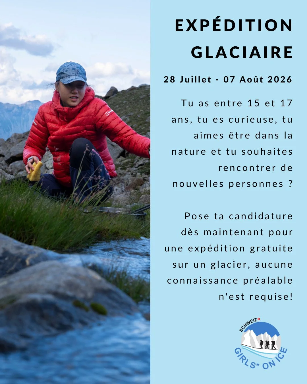 Pose ta candidature et rejoins-nous pour nos exp&eacute;ditions 2026!

Nos exp&eacute;ditions combinent science, art et alpinisme et permettent de vivre des exp&eacute;riences uniques en montagne avec une &eacute;quipe formidable. 

Il n'est pas n&ea