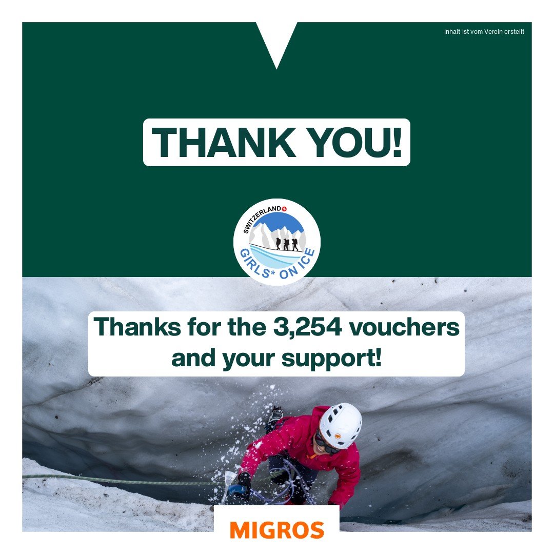 Thank you for your support and donating your Migros vouchers to us! It's incredible how many we already collected 🎉!

We still have until April 15 to get even more, so please give it your all again and ask around :).