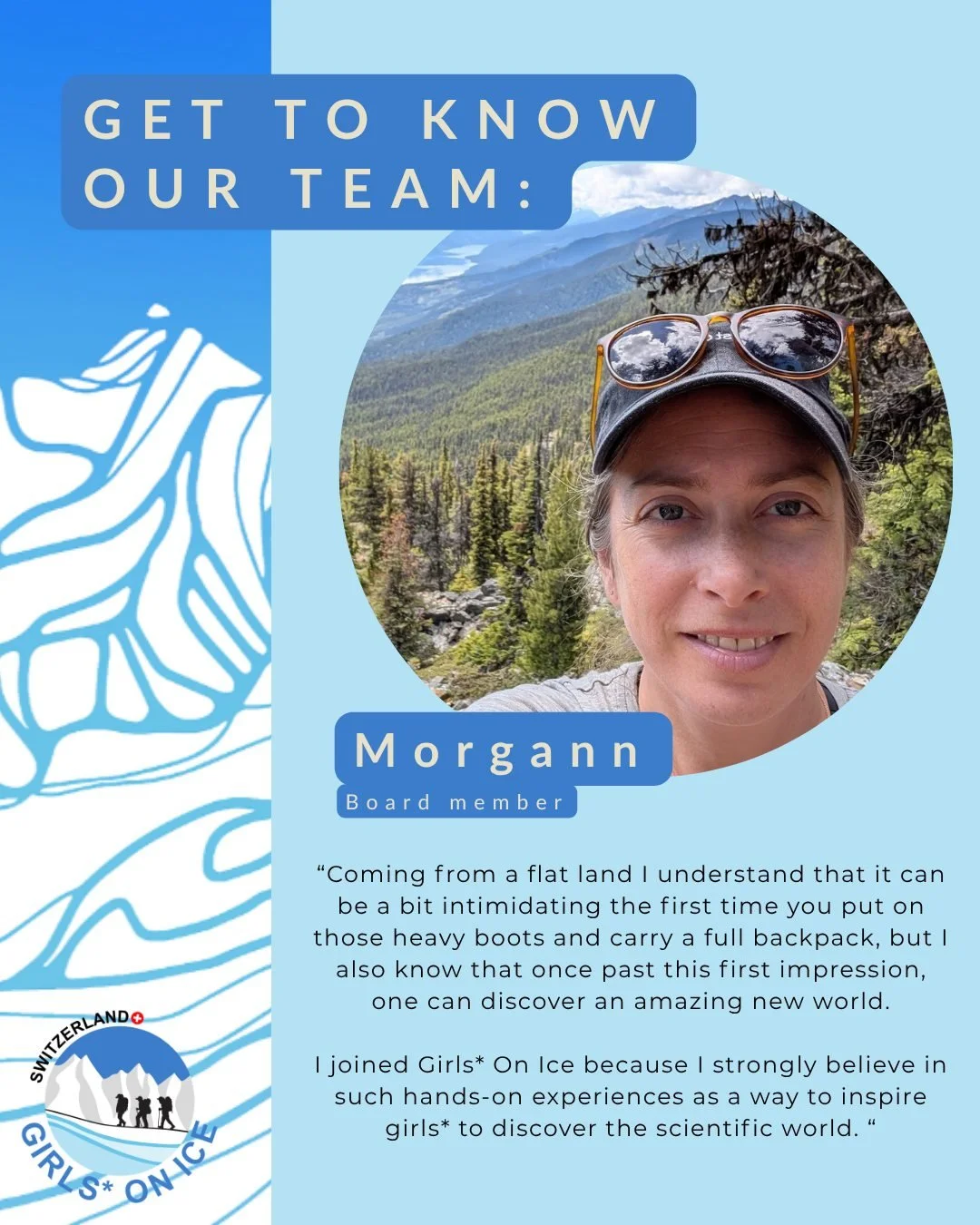Get to know our Girls* on Ice Switzerland team:
Morgann is our board member focusing on human resources 🙋&zwj;♀️