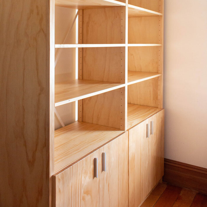 Lundia NZ Pine Shelving — Living Room & Showroom