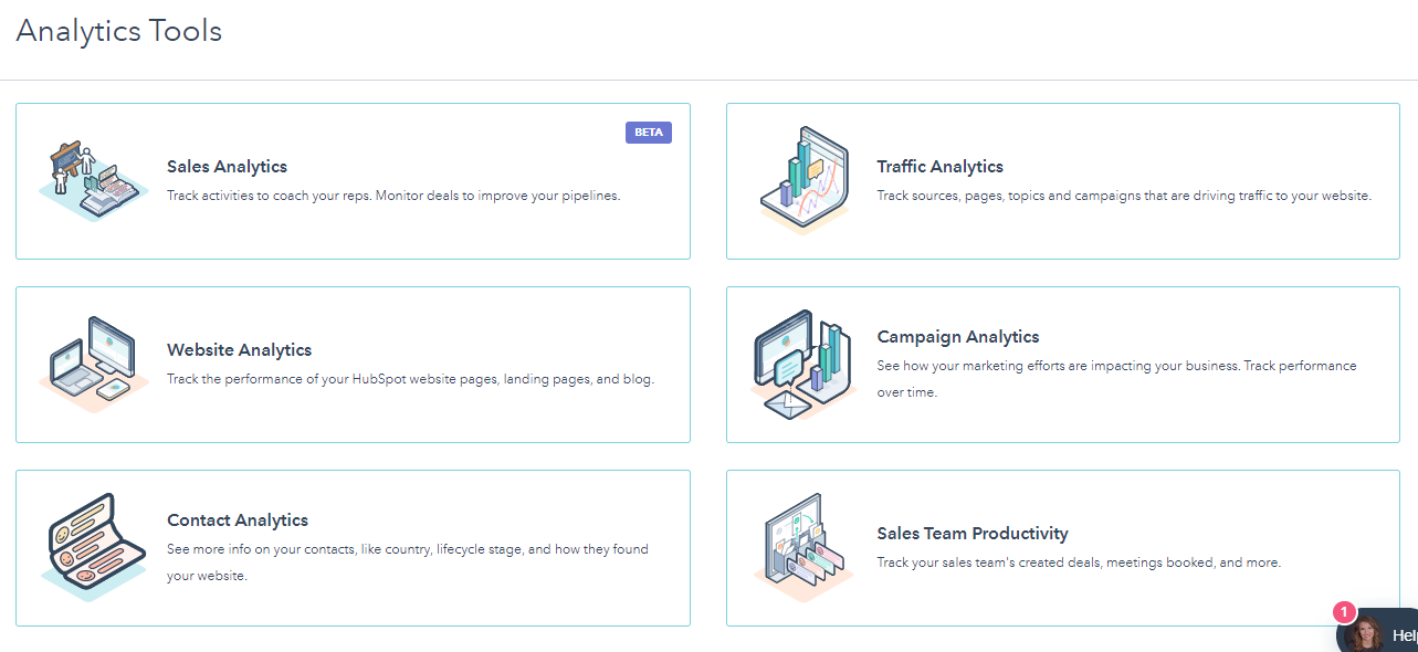 HubSpot analytics tools
