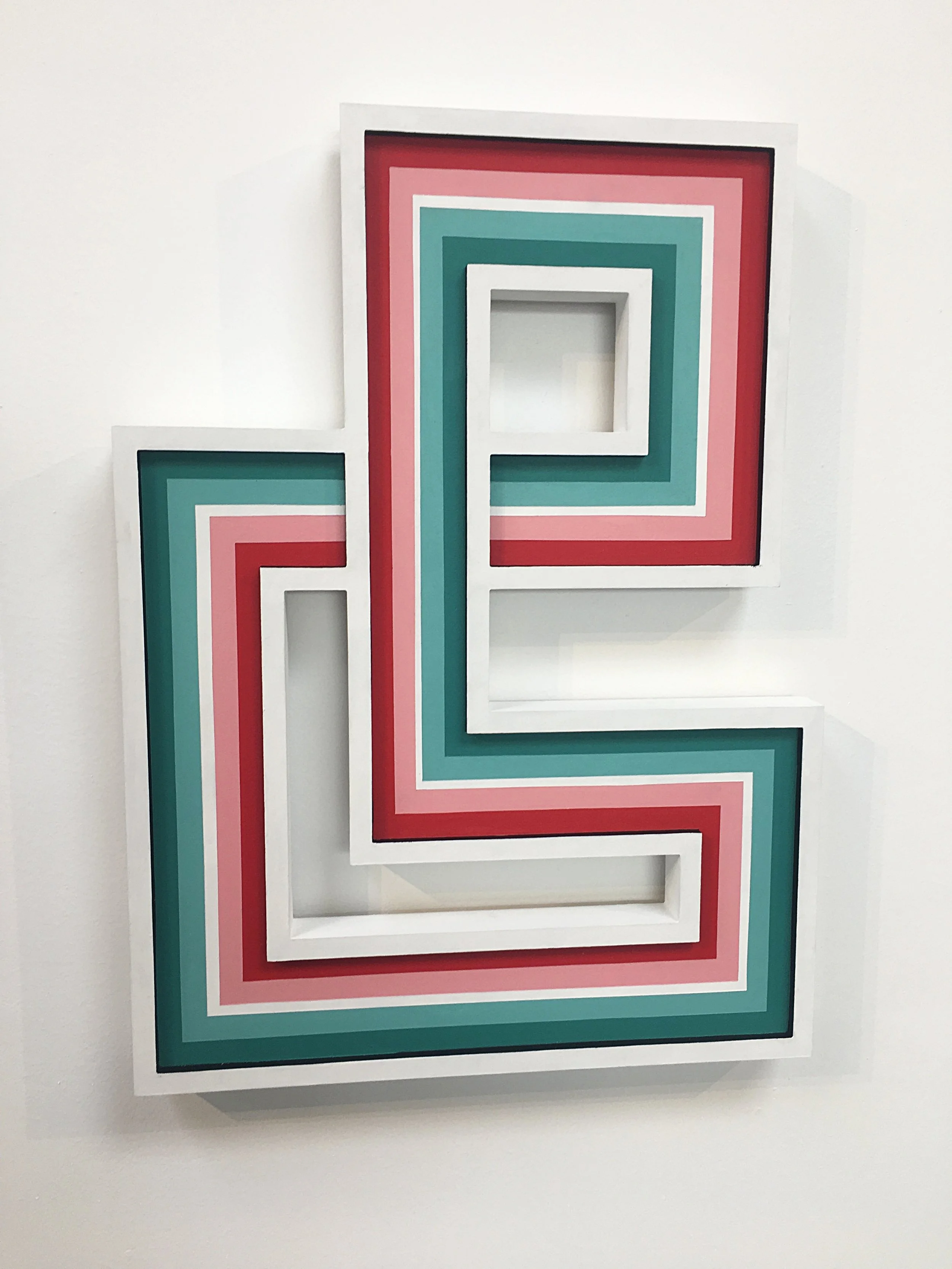 2017, "Half Knot," Acrylic on wood, 29"x21.5"x2.25"