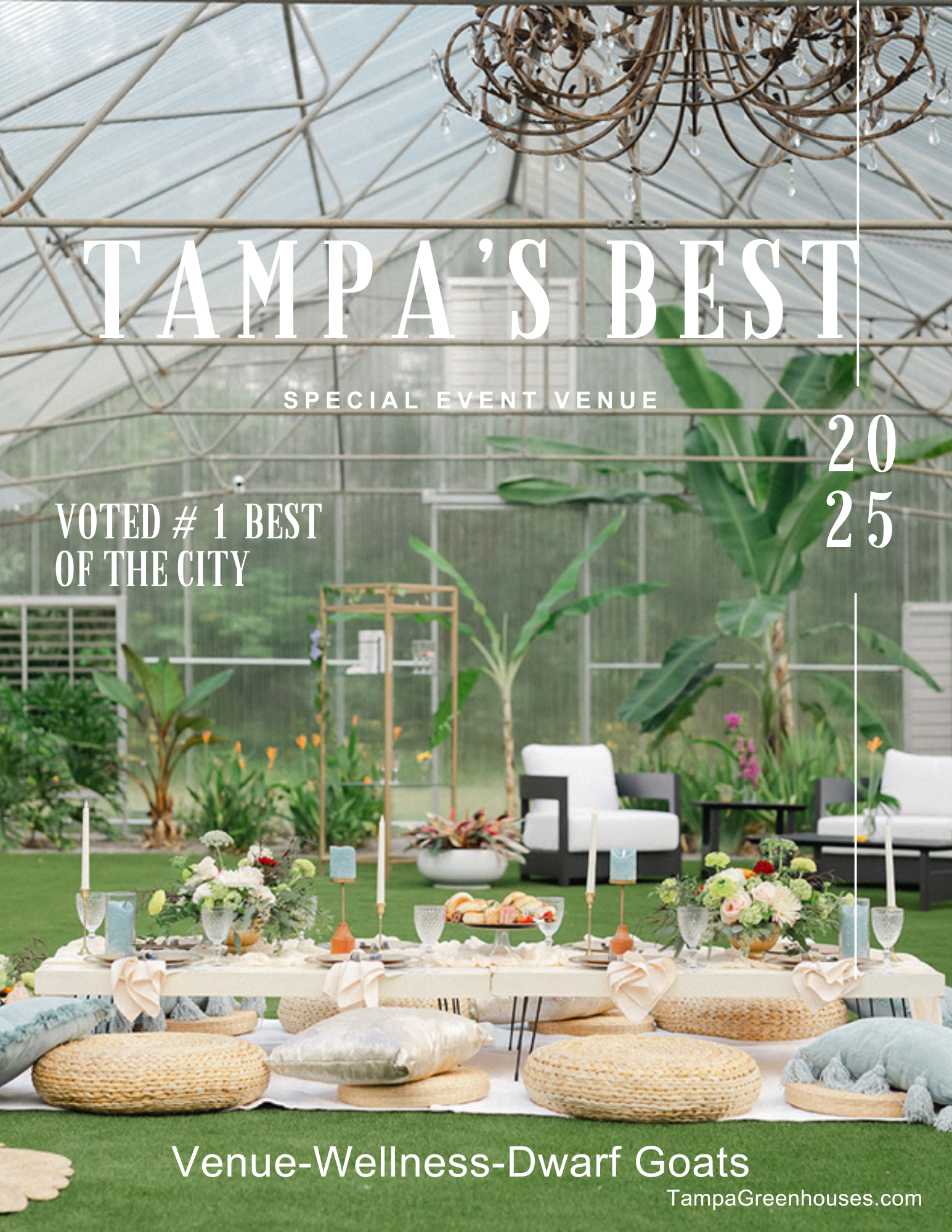 Tampa Greenhouses Nominated Again for Tampa's Best Event Venue 2026 After Winning in 2025