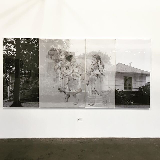 #Girl Running&rdquo; - Mixed media -Graphite, Acrylic on Mylar, layered over Photography- 63x133inches Exhibition &ldquo;Las Hijas de los D&iacute;as&rdquo; On view at Airport Gallery at 3026 Airport Avenue. Santa Monica 90405. Next to Photo LA Fair.