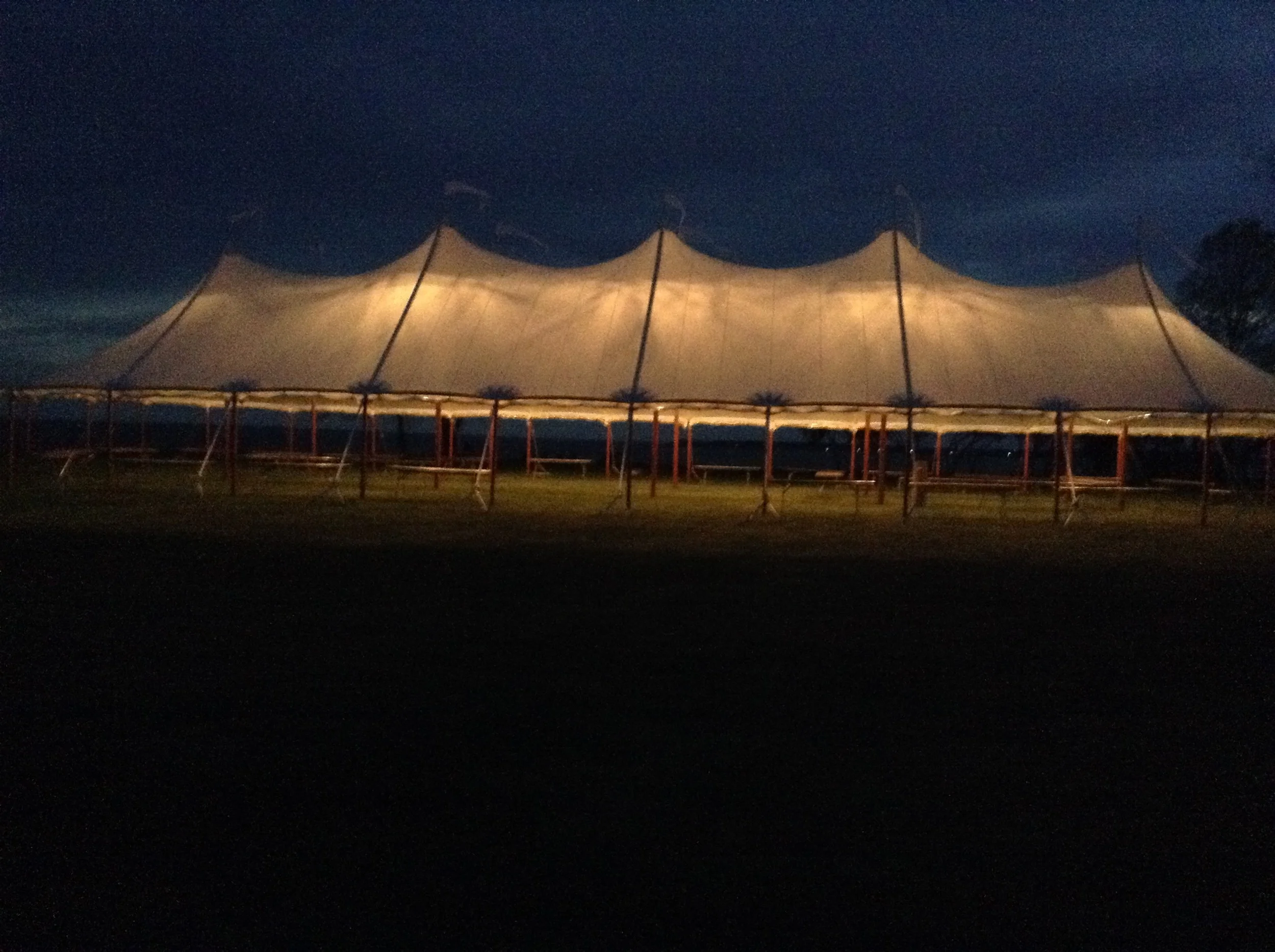 Sailcloth tent 59' x 120'