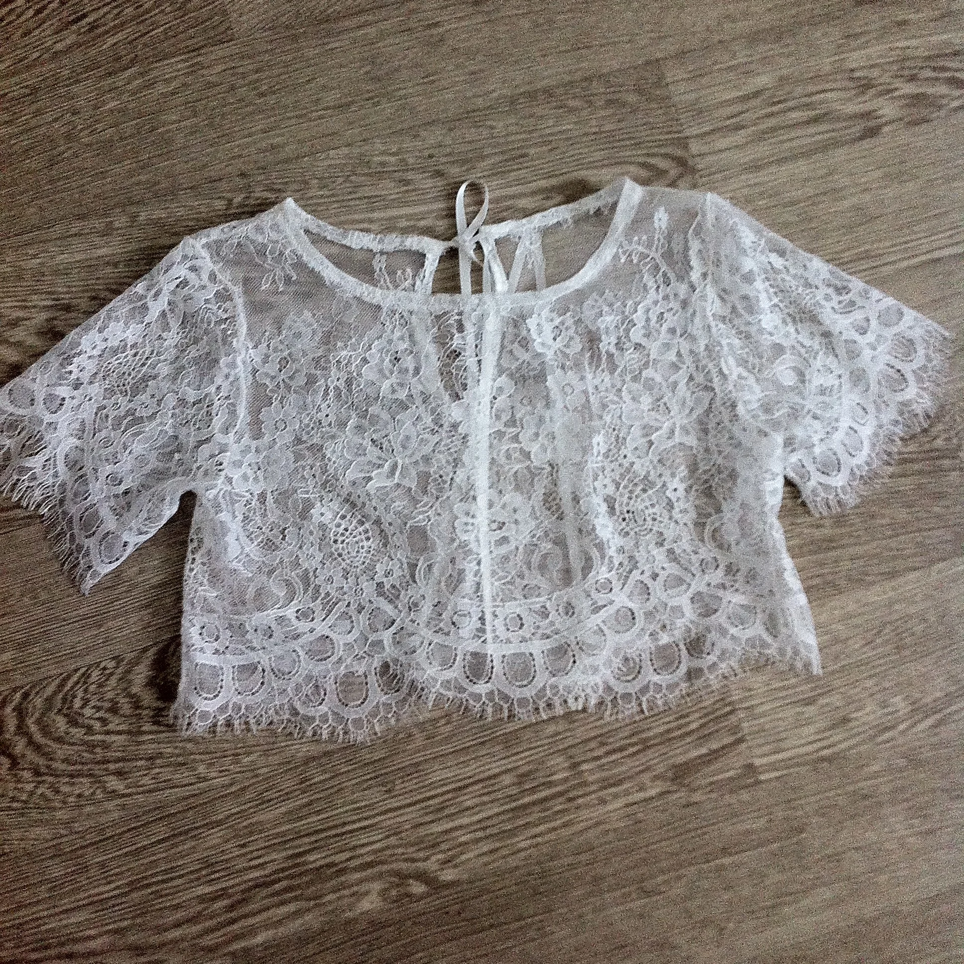 ivory crop top wedding