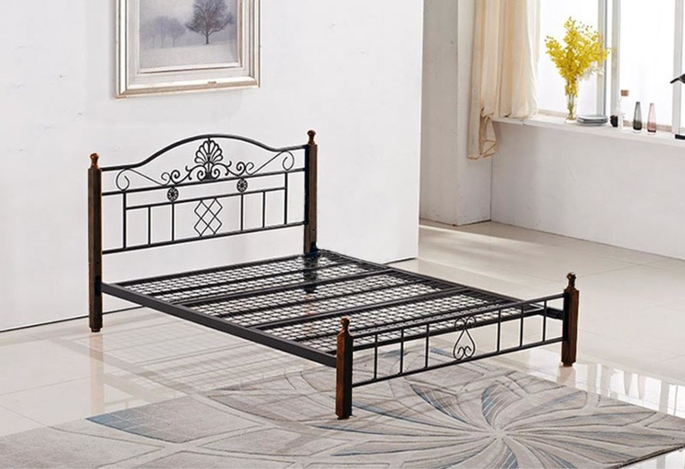 Oak Timber Metal Bed Frame Single King, What Kind Of Metal Are Bed Frames Made Of