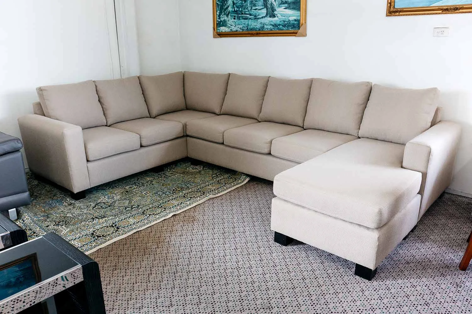 Premium Fabric Corner Lounge With Chaise Australian Made