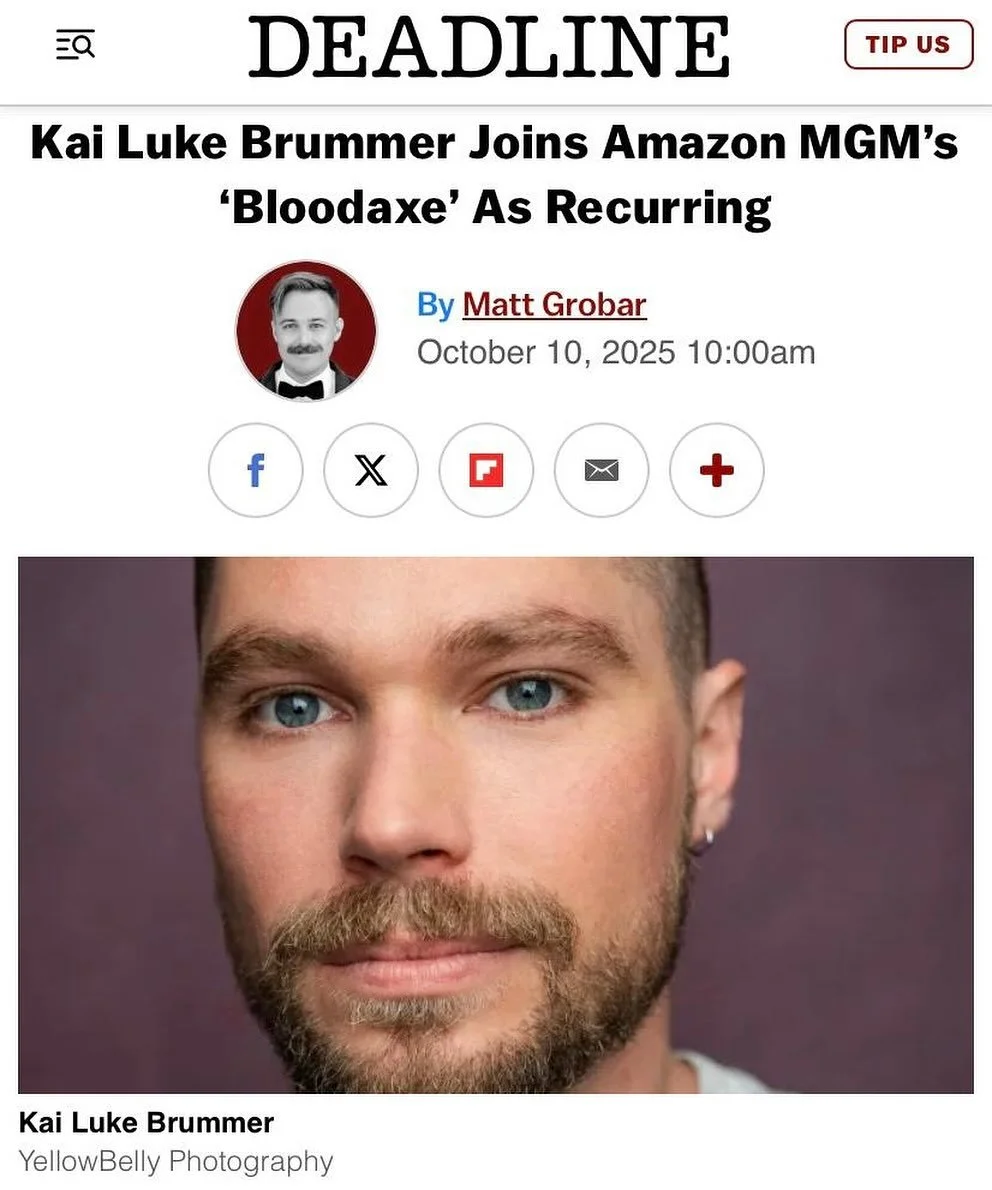 BLOODAXE &bull; Kai Luke Brummer joins Amazon MGM&rsquo;s Bloodaxe as Strut-Harald 🥂

https://deadline.com/2025/10/bloodaxe-tv-series-adds-kai-luke-brummer-recurring-1236575601/

@kailukebrummer @amazonmgmstudios @primevideo