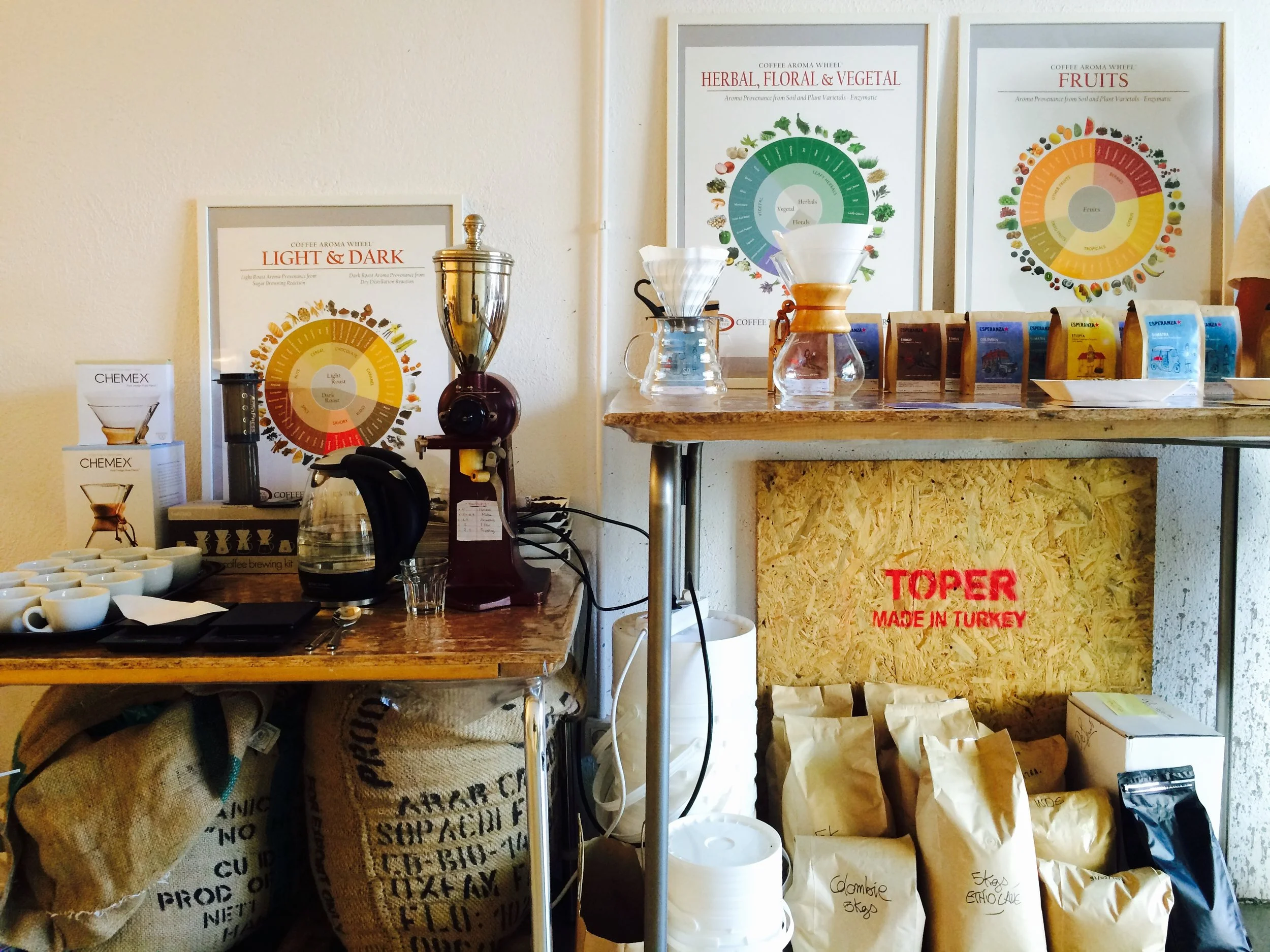 Esperanza Café's roasting workshop in Barcelona at MOB&PAU