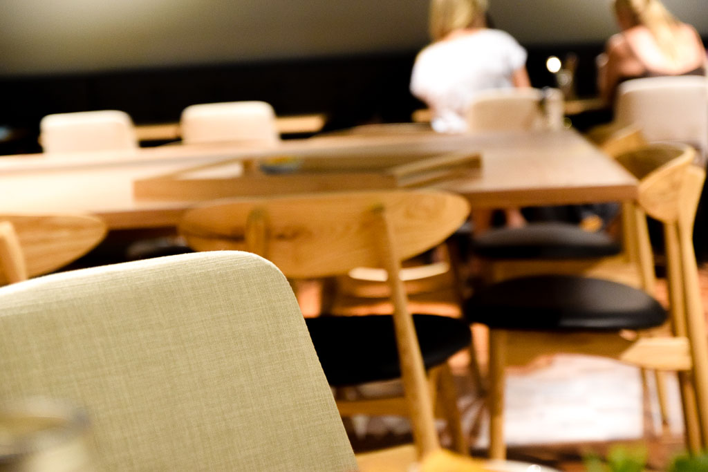 Many of their clean, modern and minimal design furniture were custom made by StudioBikin .