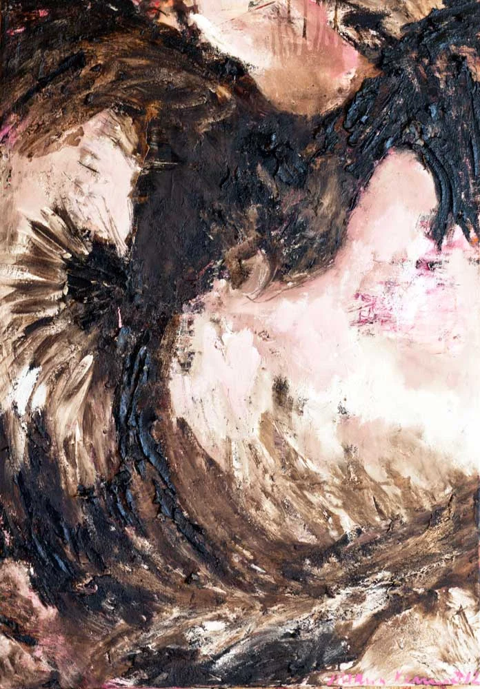 Phönix_ 2012_70x100cm_Oel, Bitumen auf Leinwand