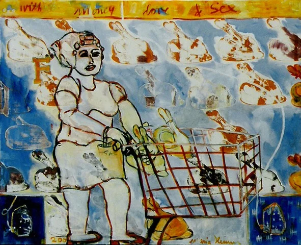 ...with money, love & sex _1999_210x160cm