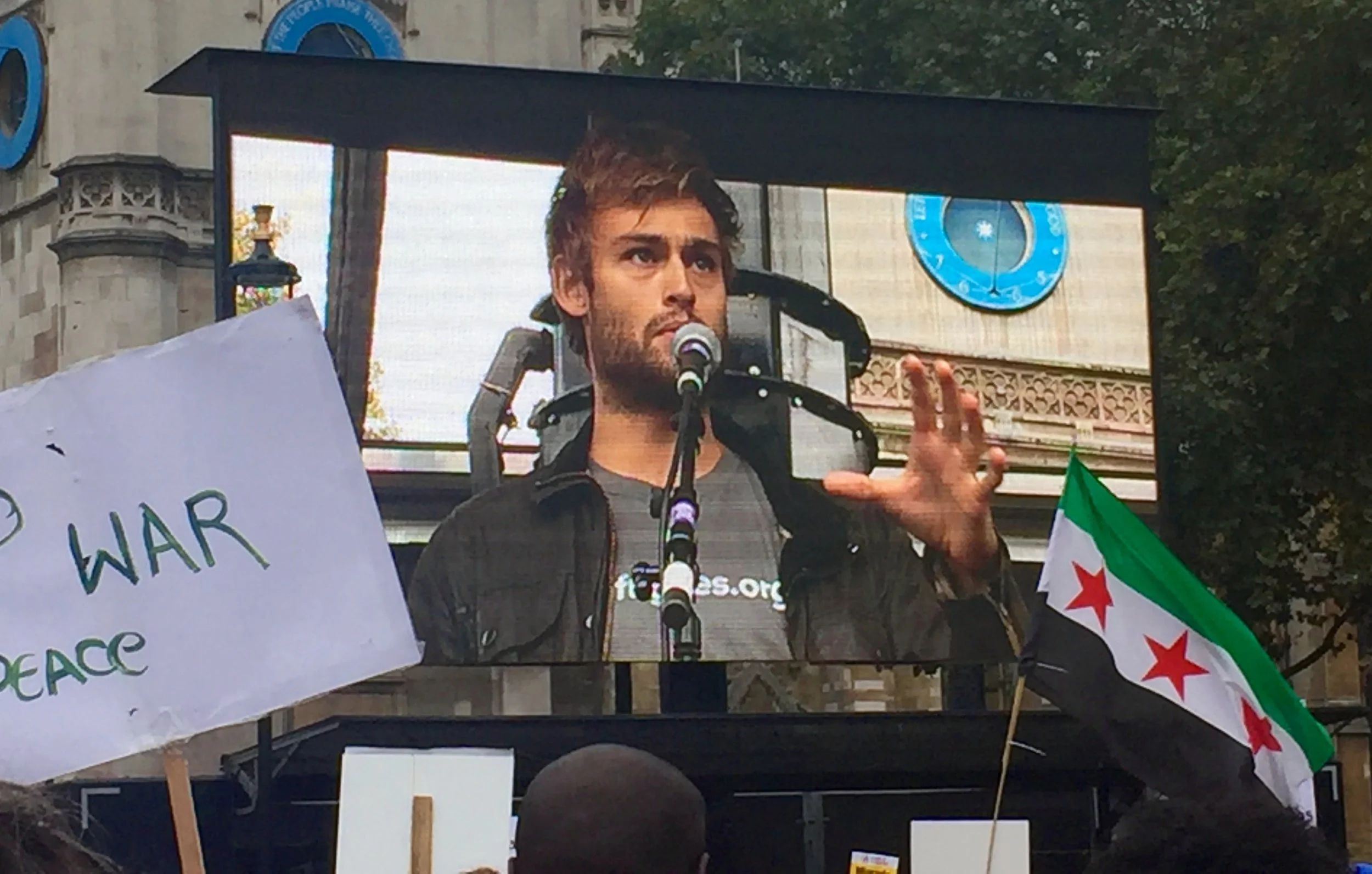 Douglas Booth speaks out for solidarity with refugees.