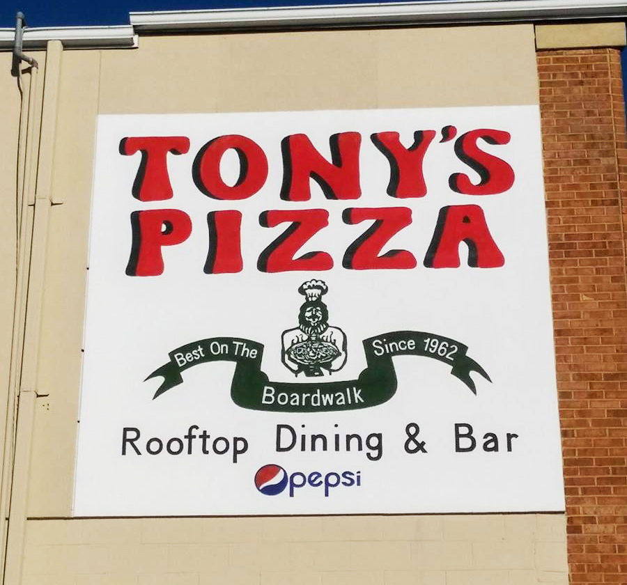 Tony's Pizza Mural Sign