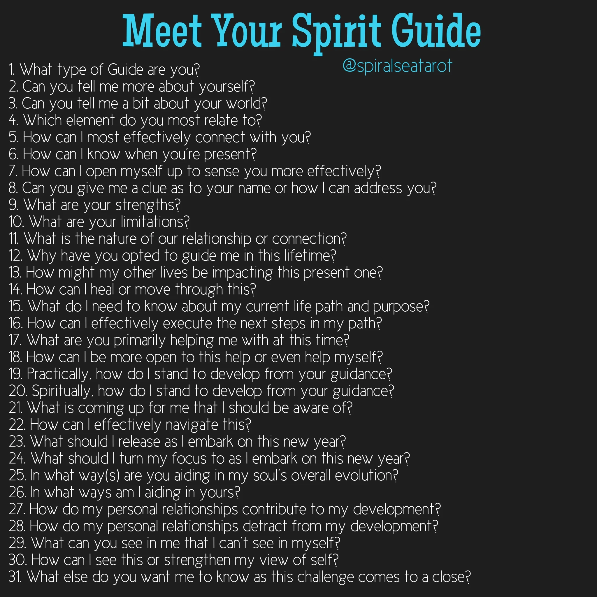 Meet Your Spirit Guide A 31 Day Challenge To Bridge The Connection Spiral Sea Tarot