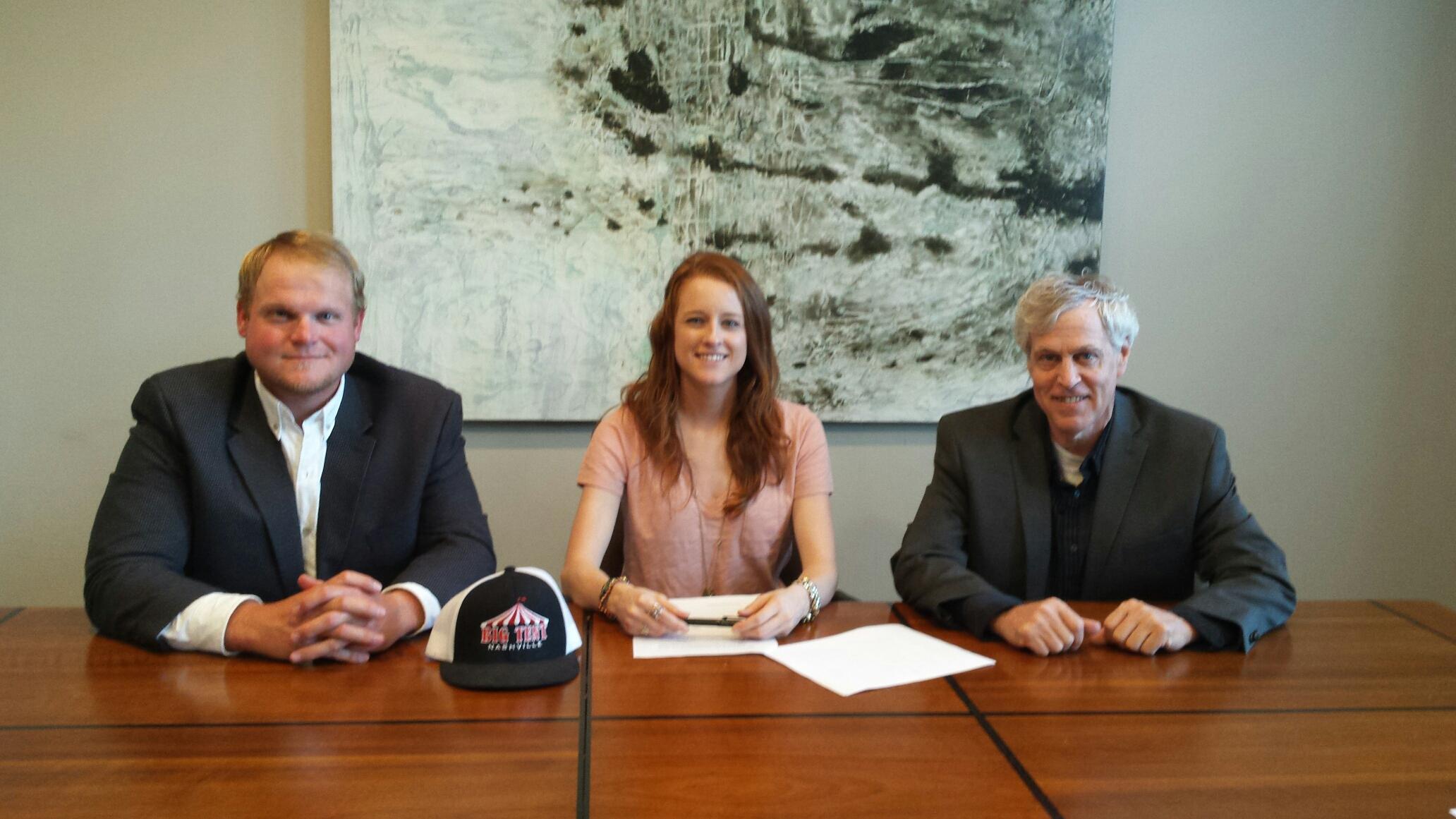 (From left to right) Big Tent President Cody Walden, Kristen Parisi, Big Tent Vice President David Reuter