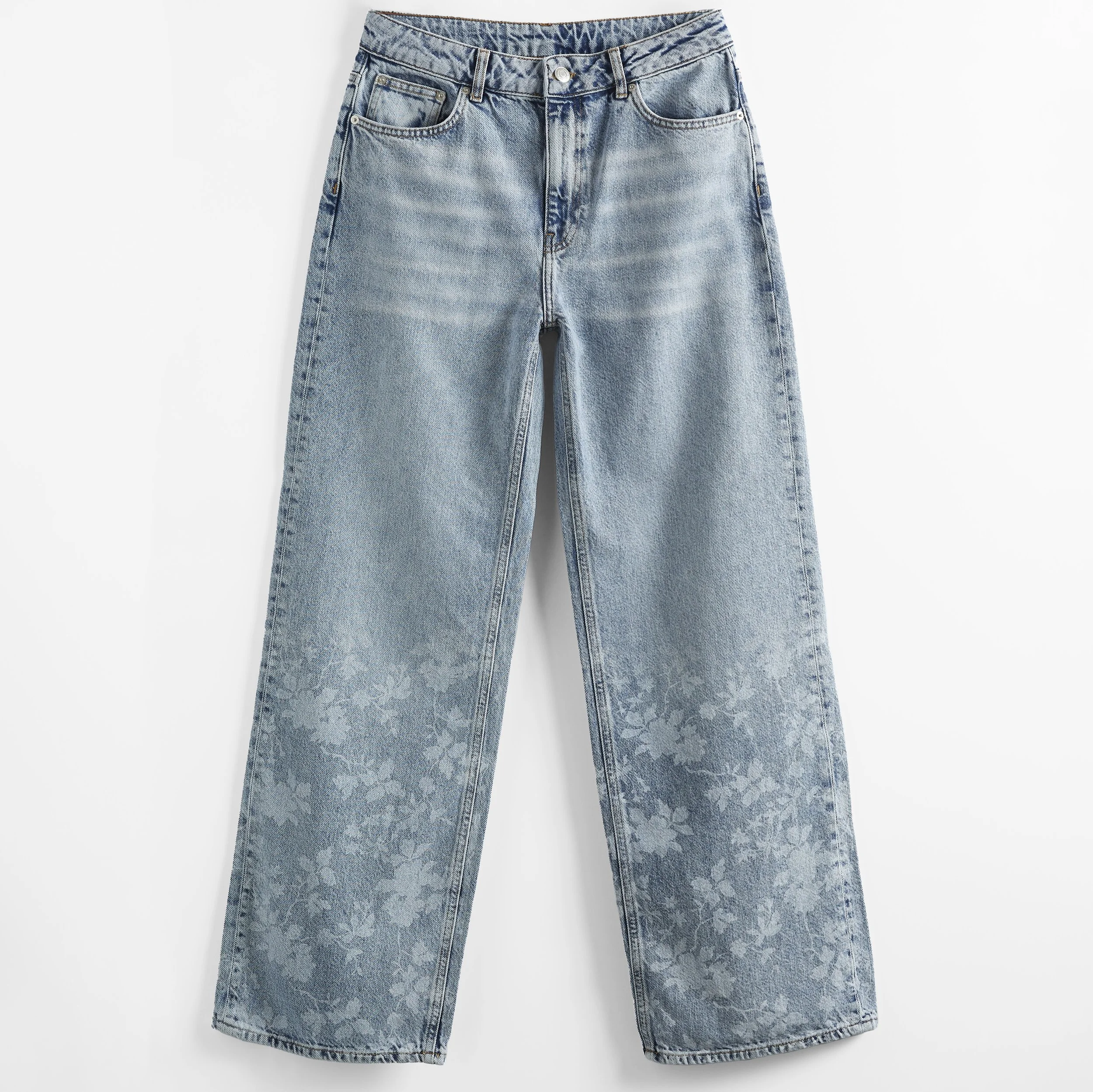 Holzweiler Flower Print Jeans - Mid Blue.jpg
