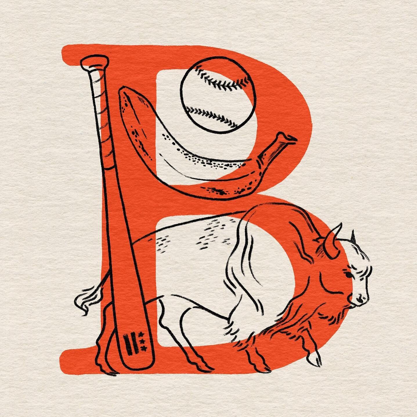 B for #36daysoftype #36days_b
&hellip;

Baseball, banana, and bison.