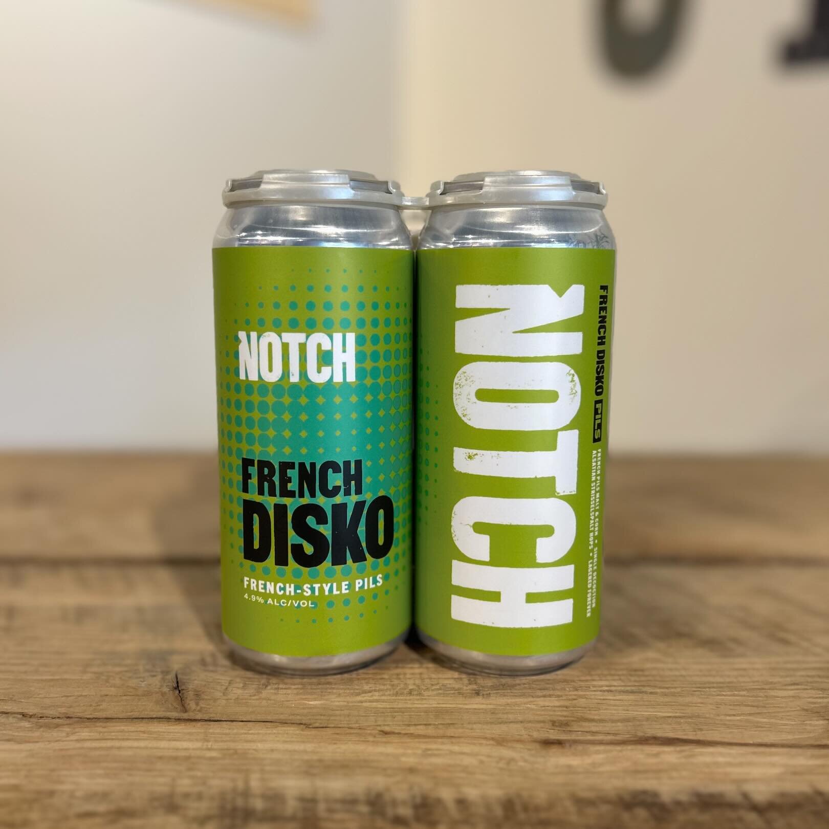@notchbrewing is back in the shop this week #NowAvailable #SudburyCraftBeer #DrinkLager
&mdash;
FRENCH DISKO

Inspired by the French Pils of the Alsace region in France, French Disko uses French pils malt, corn and Strisselspalt hops, a single decoct