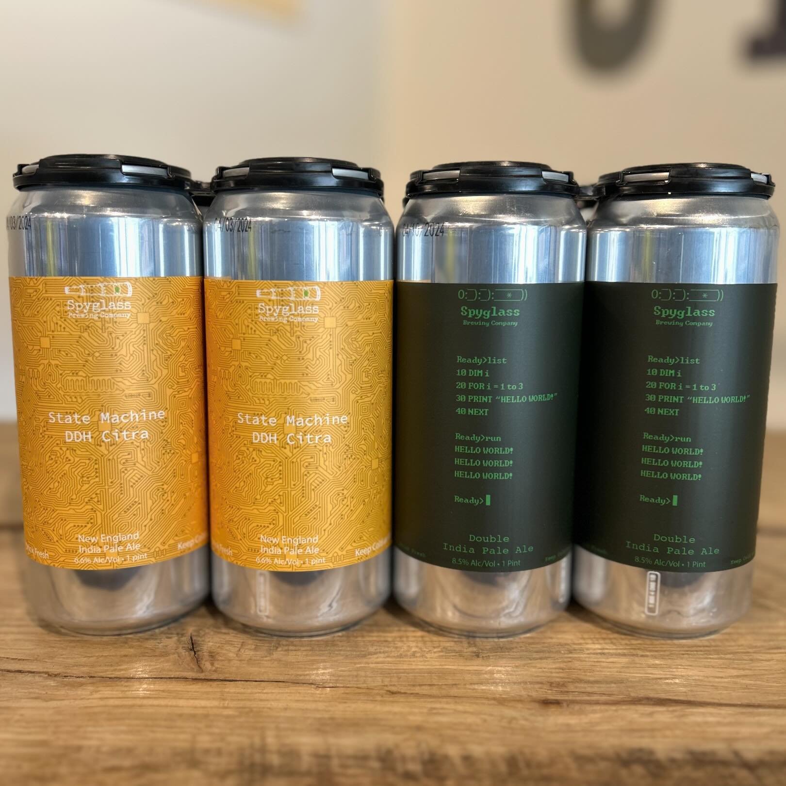 @spyglassbrewing is back in the shop this week #NowAvailable #SudburyCraftBeer #TheSuds
&mdash;
State Machine DDH Citra - 6.6% ABV NEIPA
Flavors of ripe tangerine with a touch of pine dankness. One sip encourages another!
&mdash;
Hello World!

This 8
