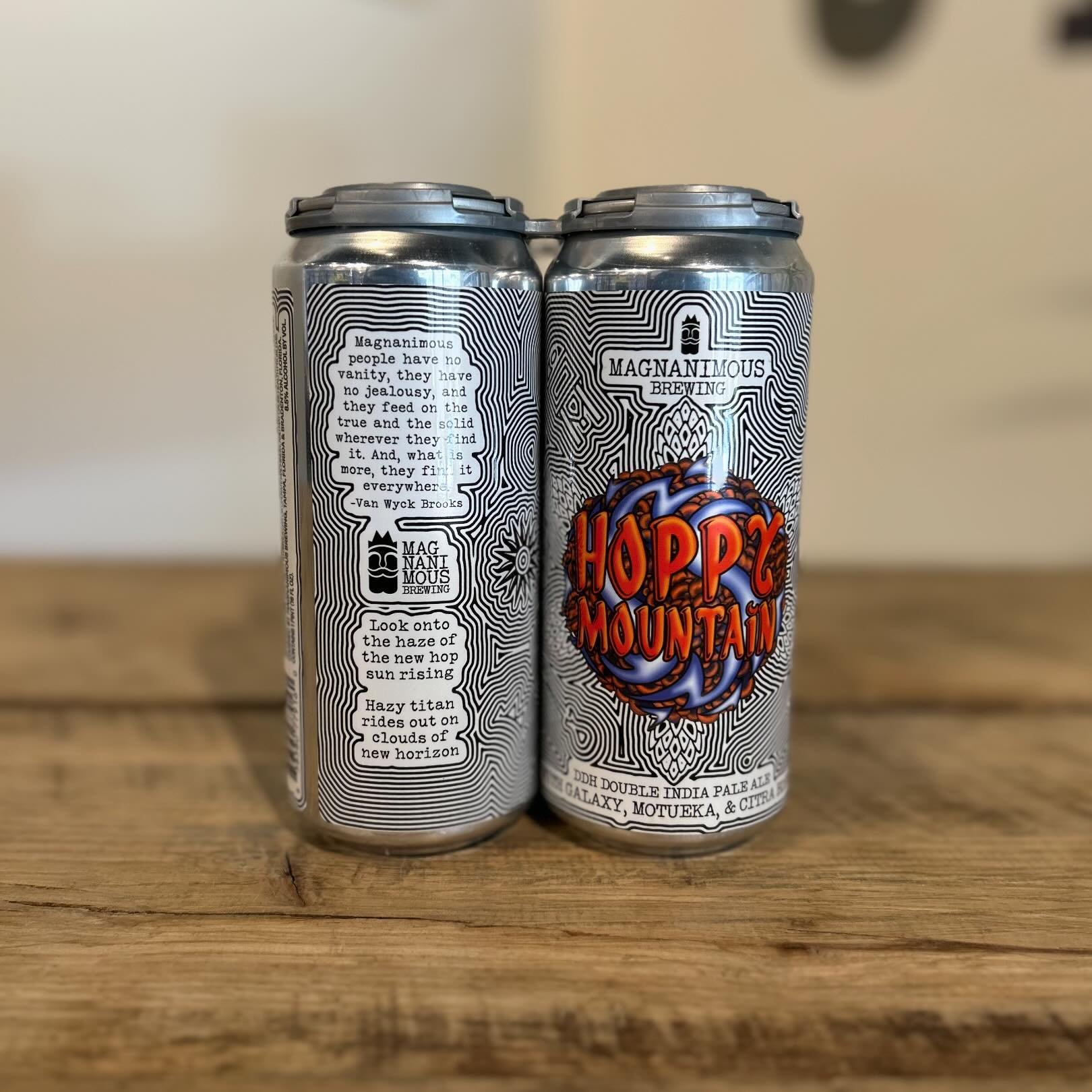 Welcoming @magnanimousbrewing back to the shop this week #NowAvailable #SudburyCraftBeer #TheSuds
&mdash;
🗿Hoppy Mountain🗿
8.5% ABV
Double Dry-Hopped Hazy Double IPA with Galaxy, Citra &amp; Motueka hops