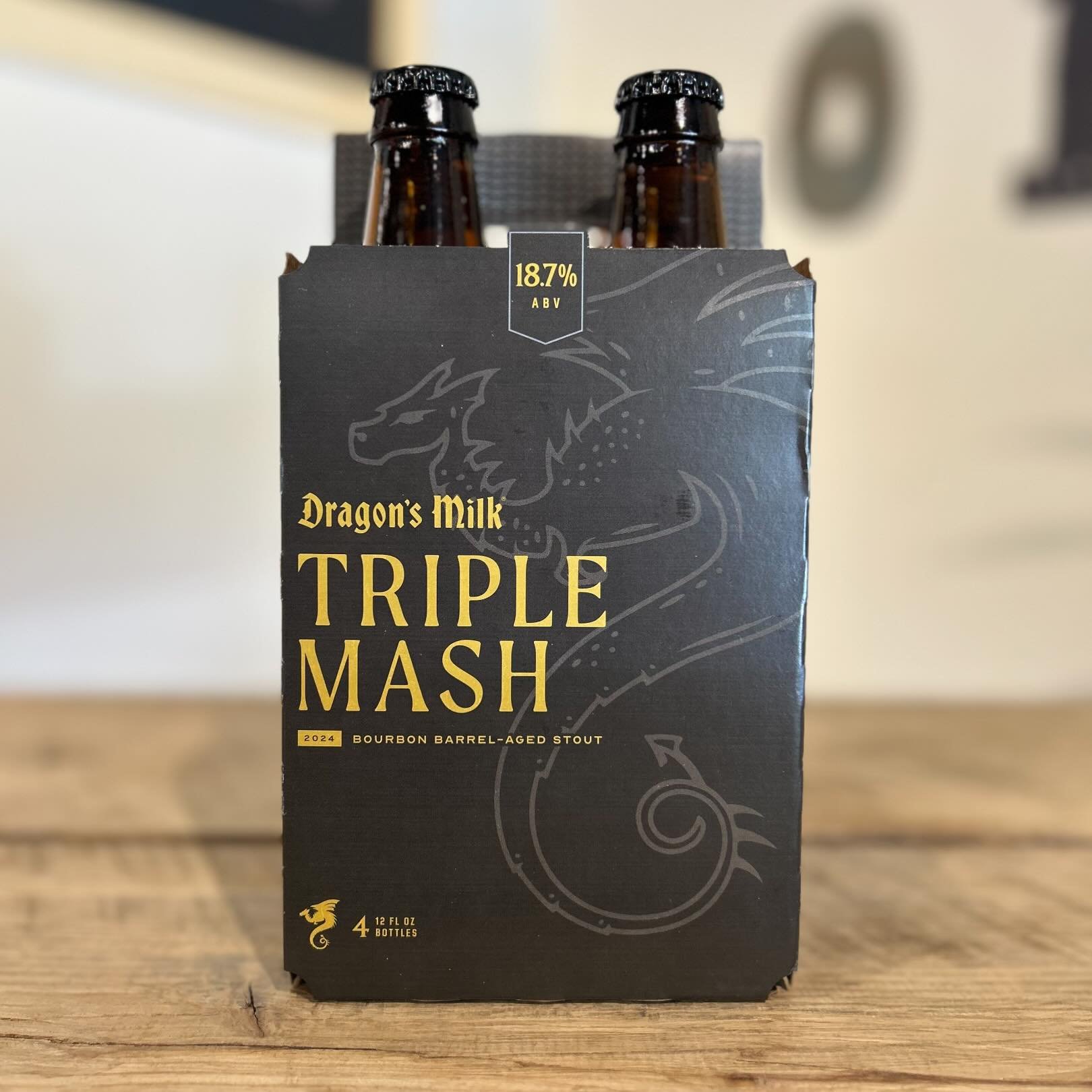 New, to us, from @dragonsmilkofficial #NowAvailable #SudburyCraftBeer #TheSuds
&mdash;
🔥The beast is back, and might we add bigger than EVER!
This year&rsquo;s Triple Mash clocks in at 18.7% ALC/VOL and results from years of honing technique and pus