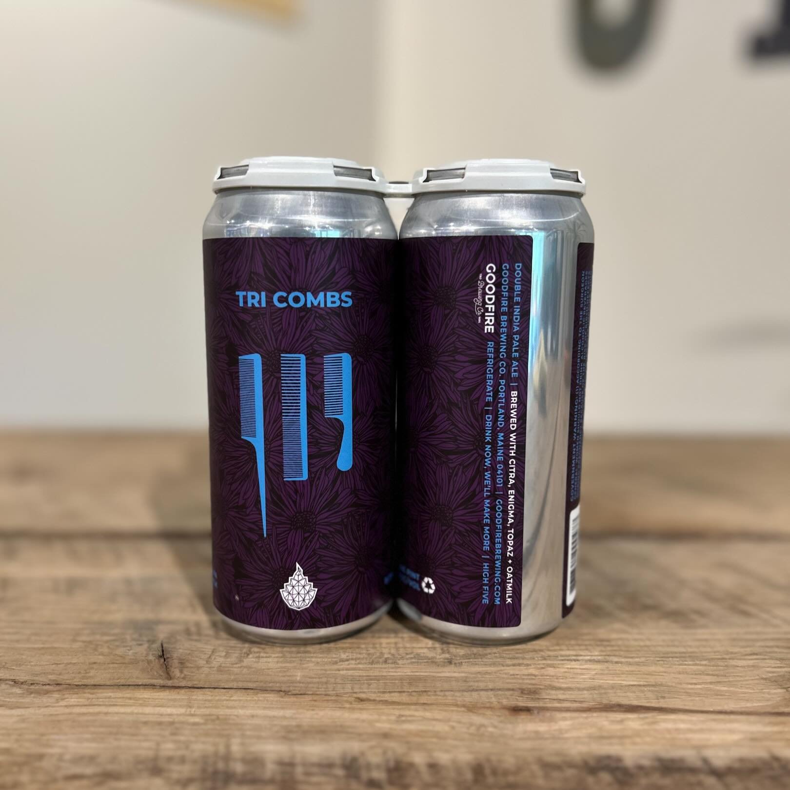 @goodfirebrewing is back in the shop this week #NowAvailable #SudburyCraftBeer #SudburyMA
&mdash;
Tri-Combs. Boy Howdy, it&rsquo;s our annual 4/20 release!

Double IPA - 8.0% abv

You know the deal - 3 forms of oats, 3 forms of combs:

Combs: Citra, 