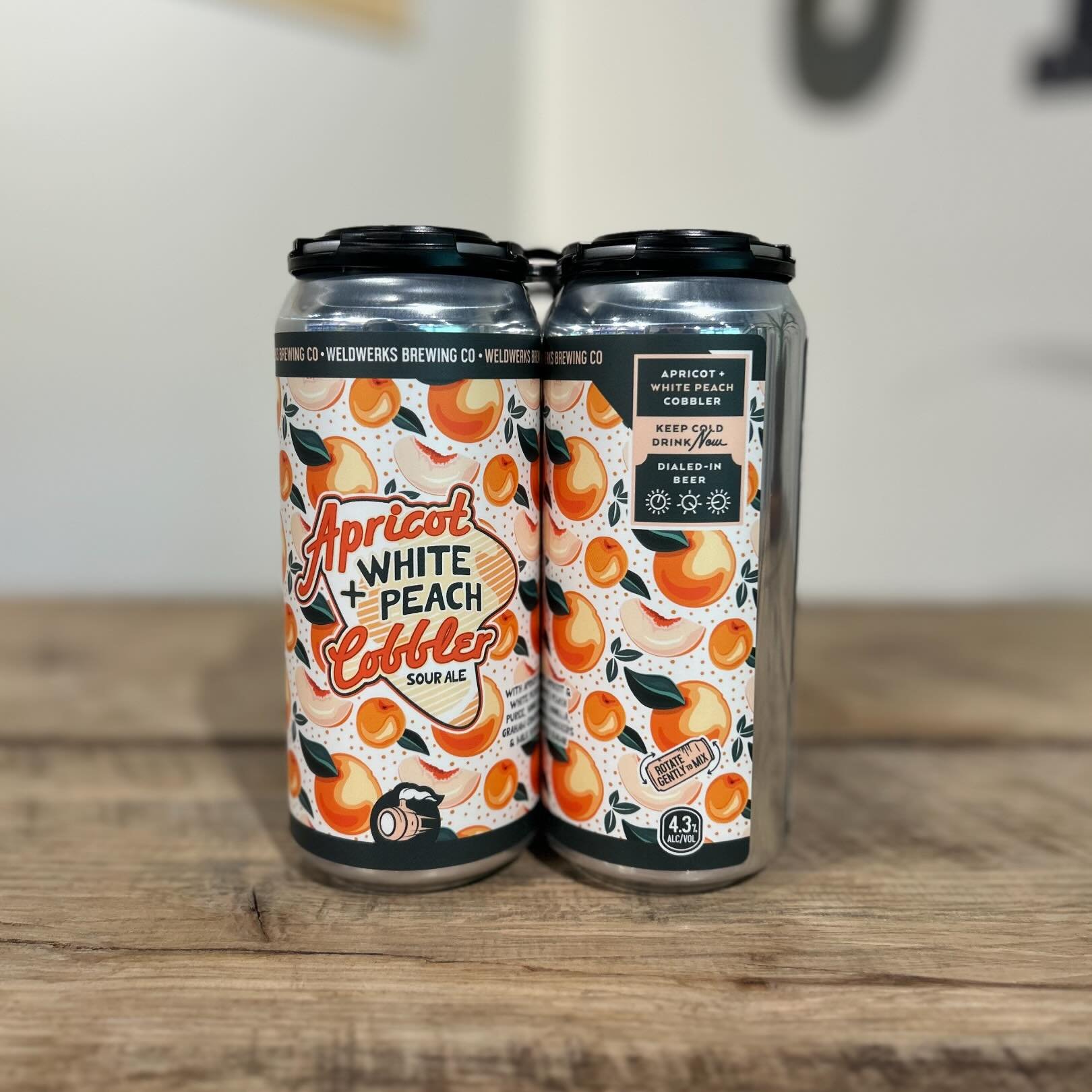 New, to us, from @weldwerksbrewing #NowAvailable #SudburyCraftBeer #TheSuds
&mdash;
Our beloved Apricot White Peach Cobbler is back! 🍑👏⁠
⁠
This Sour Ale is the ultimate summer anthem, blending vanilla, graham cracker, and milk sugar with a lavish d