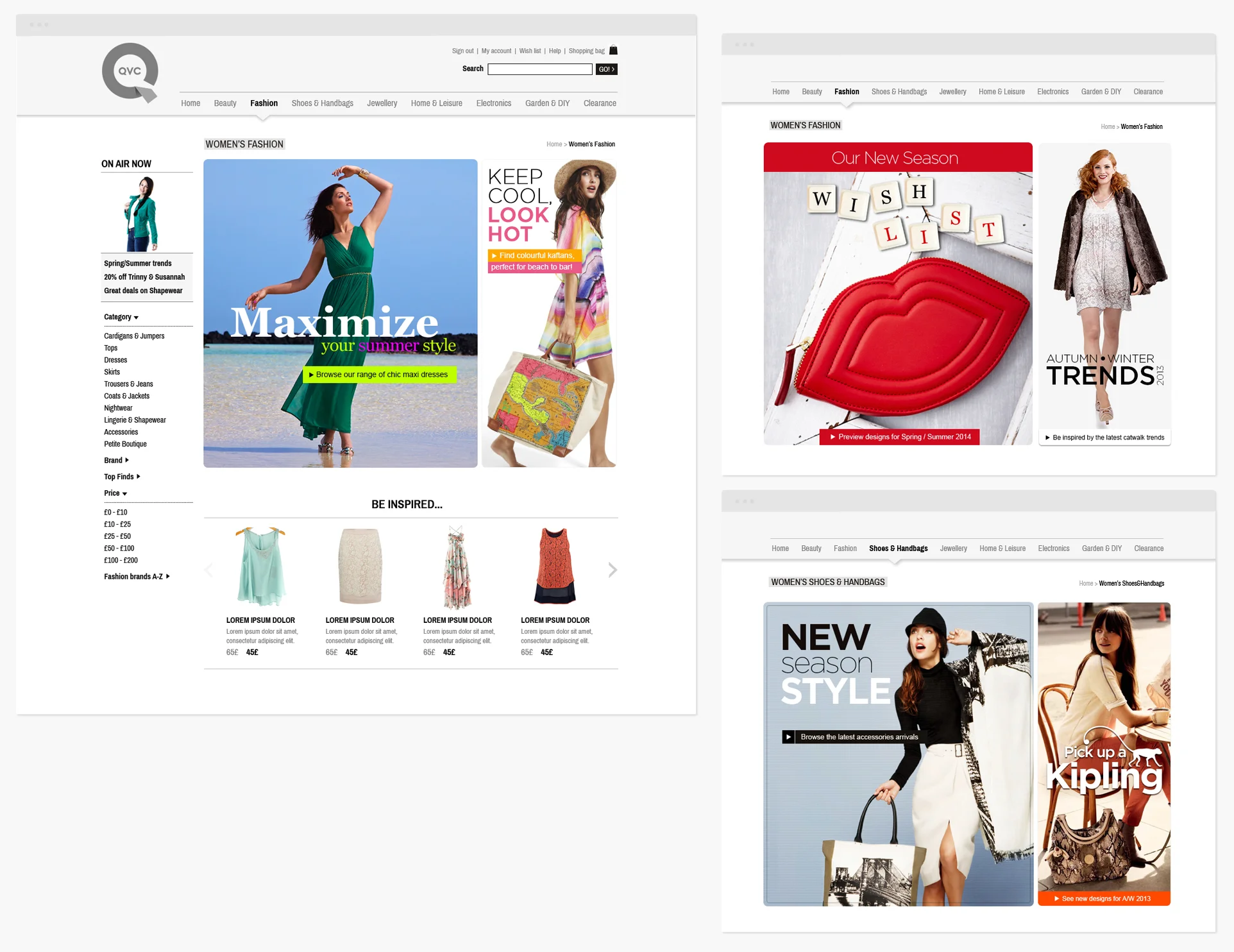 Project started in 2013, focused on providing QVC customers a more “fashionable” and attractive editorial content.