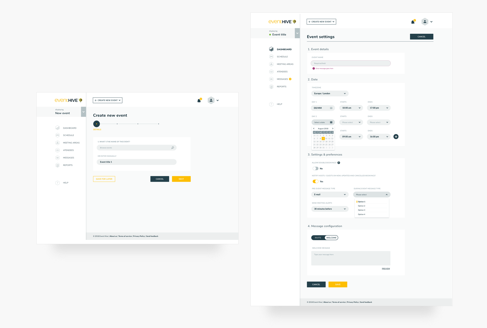 Flexible schedule views were designed to provide the right visibility to each user type. They should feel empowered while avoiding unnecessary information during periods of high demand.