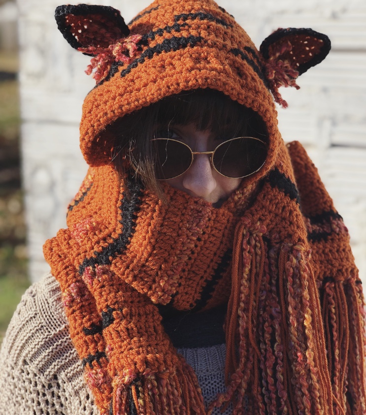custom hooded scarf