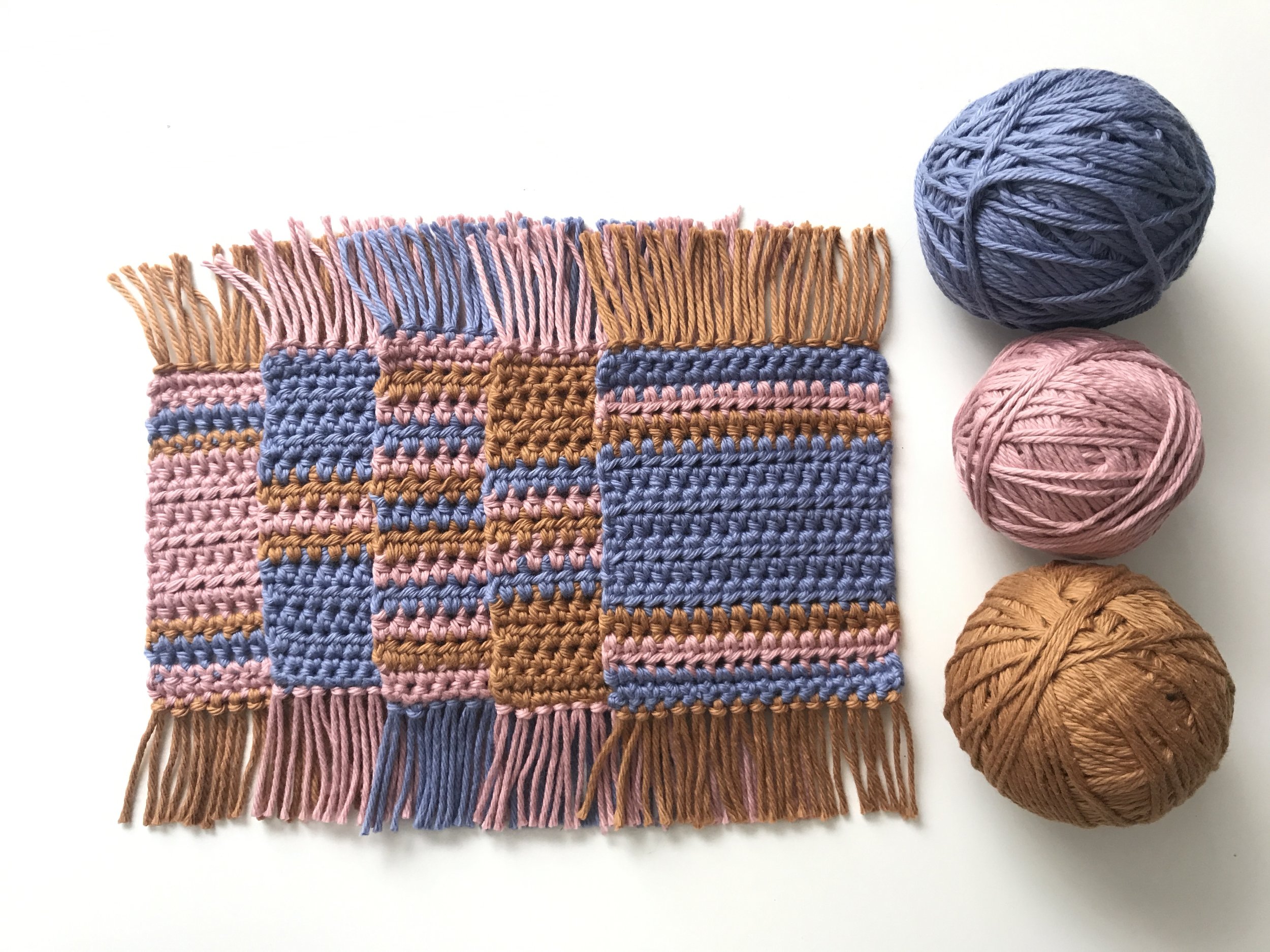 Fringed Mini Rug Coasters