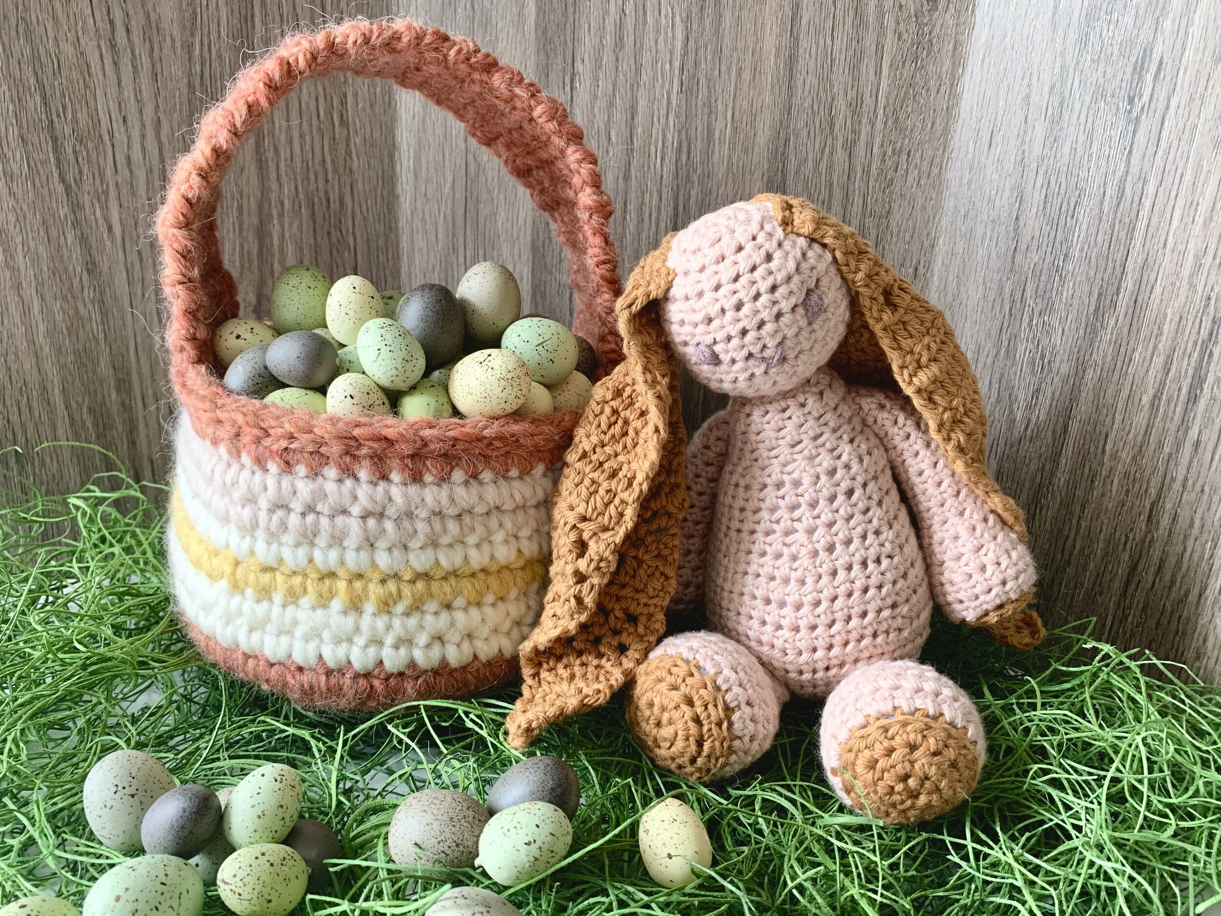 Striped Easter Basket Crochet Pattern