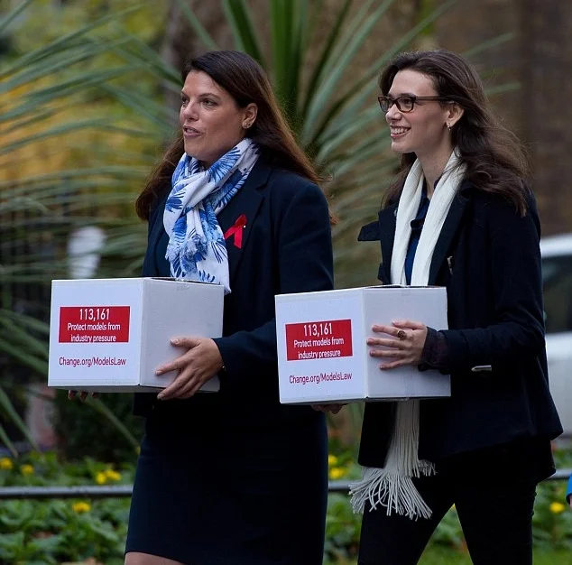 Image: Courtesy of The Daily Mail. Rosie Nelson with Caroline Nokes MP 