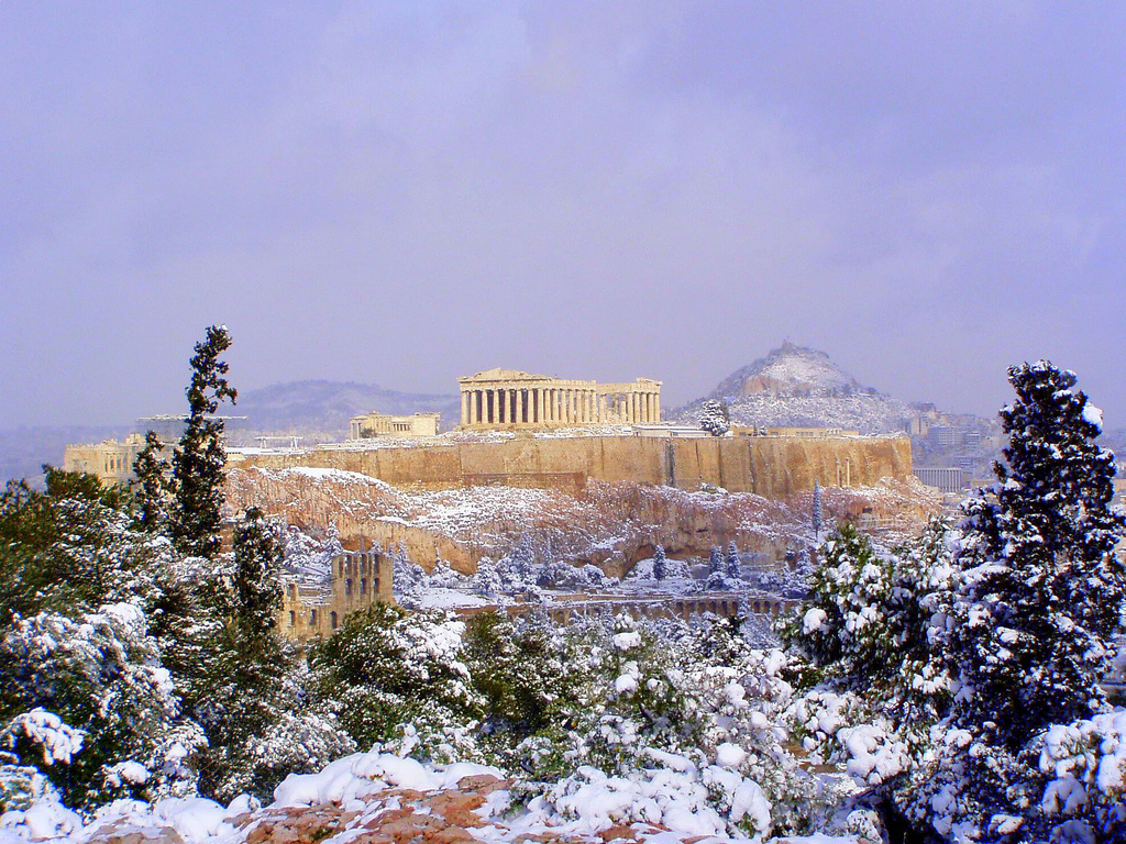 ​Snow on the Acropolis