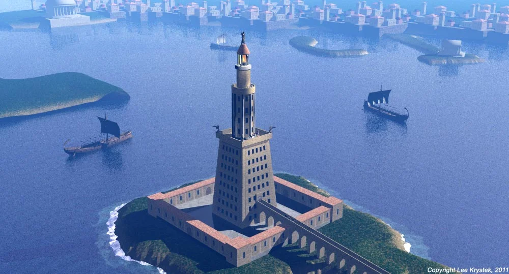 The Lighthouse of Alexandria and the Ancient Port of Alexandria 3D