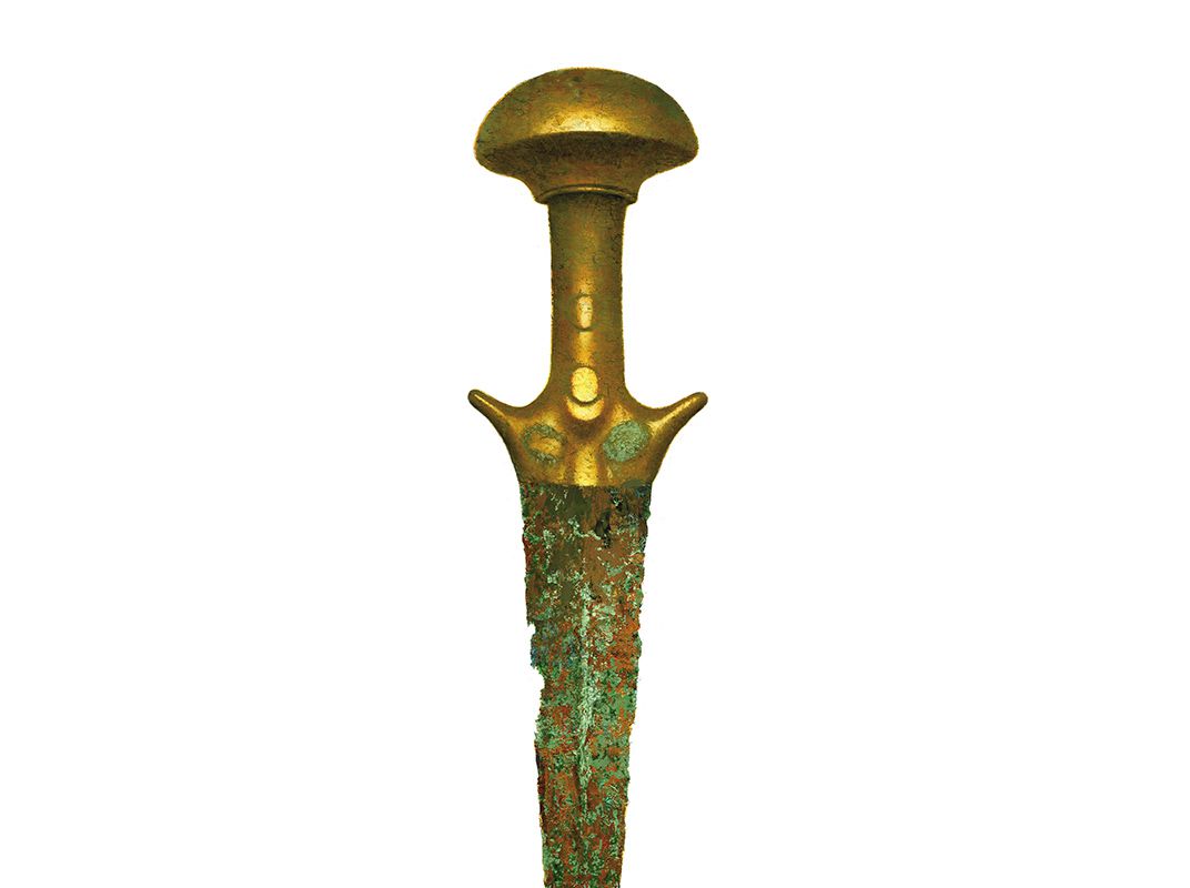 A bronze sword