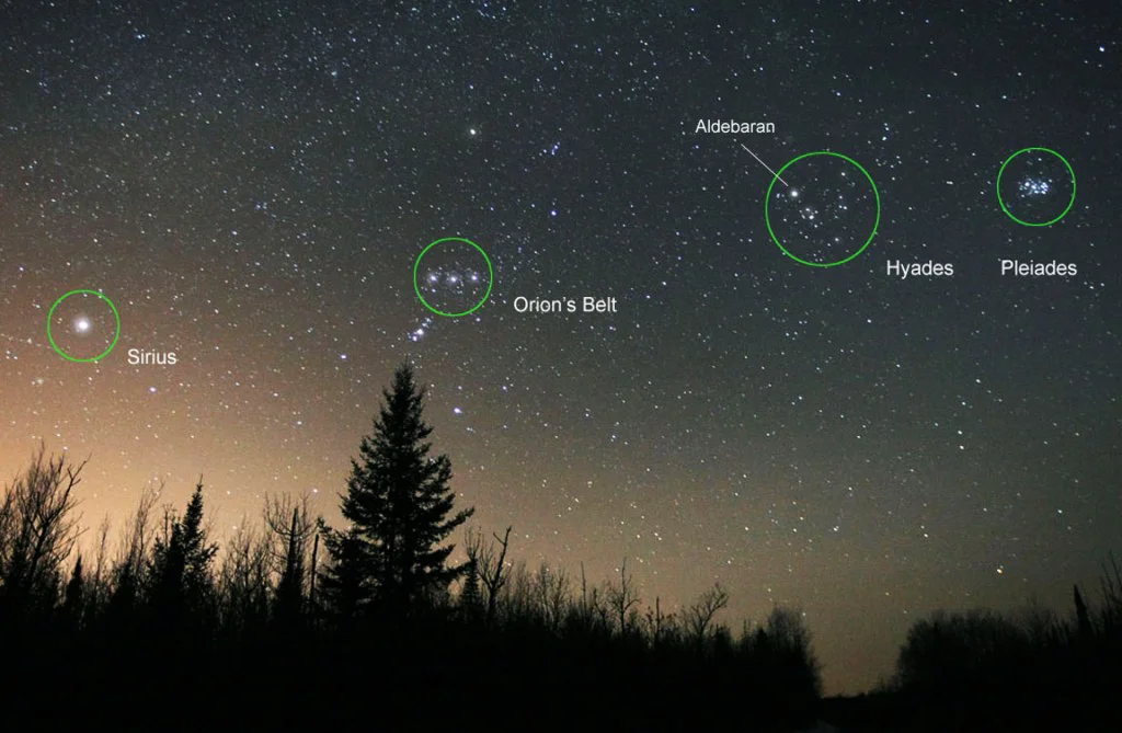 The Night Sky and the various constellations.