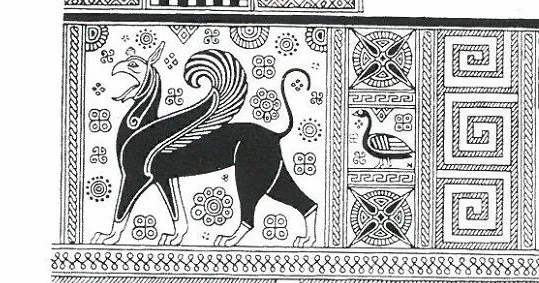 Fig.7: Samian Wild Goat Krater Panel. Sourcer: John Boardman 1998