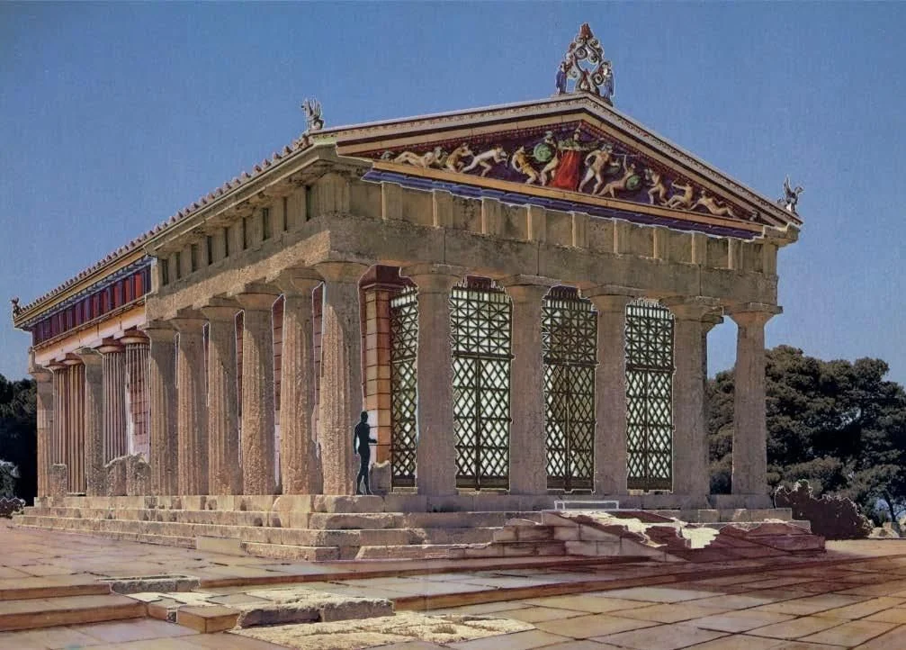 A reconstruction of the temple of Aphaia