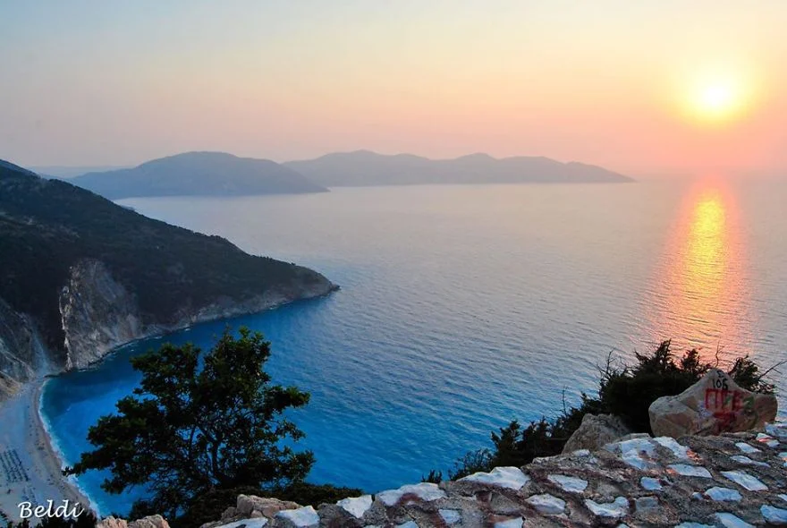 Sunset on Myrtos