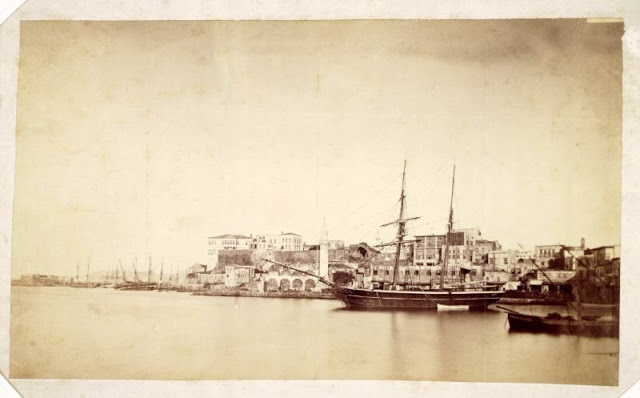 Crete Port, Chania, Greece, 1870