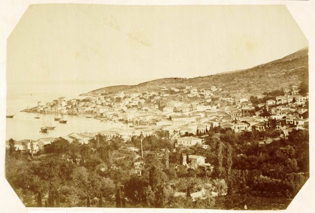 Samos port, Greece, 1865