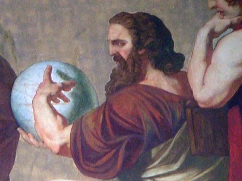 Anaxagoras, who lived in the fifth century B.C., was one of the first people in recorded history to recognize that the moon was a rocky, mountainous body. (Eduard Lebiedzki / Public Domain)