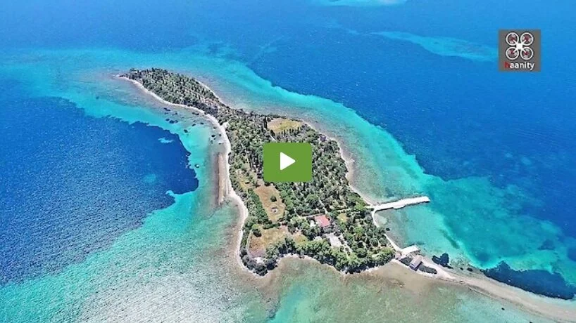 Drone captures exotic, guitar-shaped island in Greece